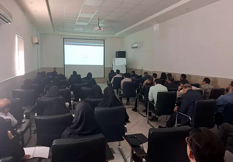 The class following a live demonstration on the projector screen
